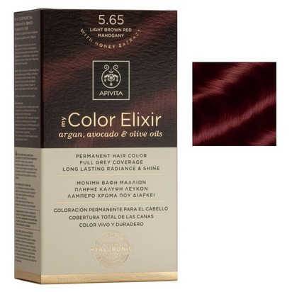 Apivita CCheiroação Permanente My Cor Elixir N565 Castanho Claro Cobre